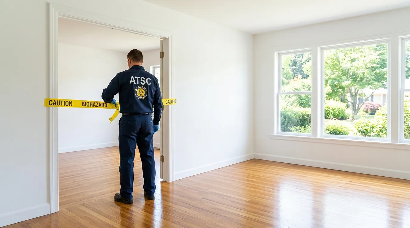 Certified biohazard cleanup crew performing Crime Scene Cleanup in Forney